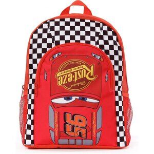 🆕 Disney Lightning McQueen School Bag Boys Red Cars Kids Backpack